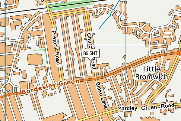 B9 5NT map - OS VectorMap District (Ordnance Survey)