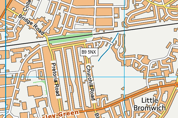 B9 5NX map - OS VectorMap District (Ordnance Survey)