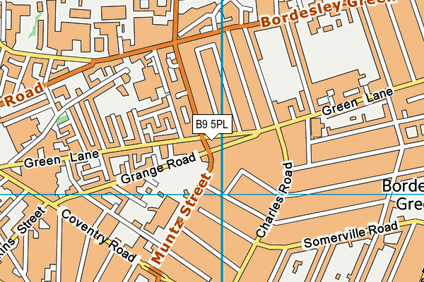 B9 5PL map - OS VectorMap District (Ordnance Survey)