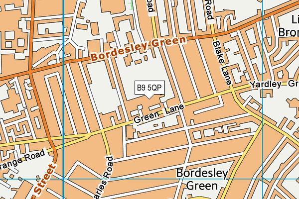 B9 5QP map - OS VectorMap District (Ordnance Survey)