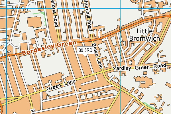 B9 5RD map - OS VectorMap District (Ordnance Survey)