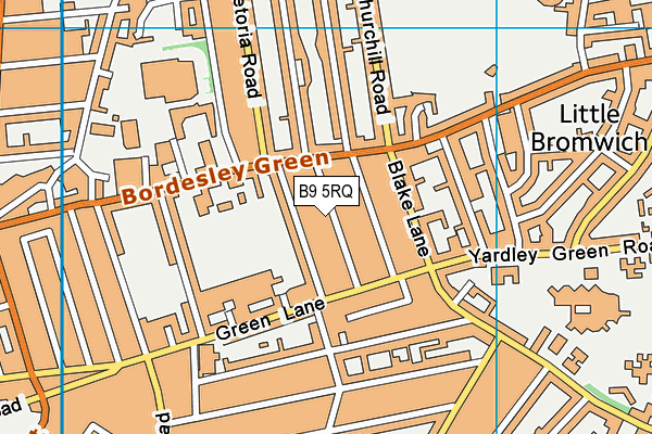 B9 5RQ map - OS VectorMap District (Ordnance Survey)