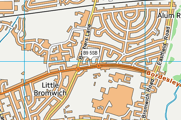 B9 5SB map - OS VectorMap District (Ordnance Survey)