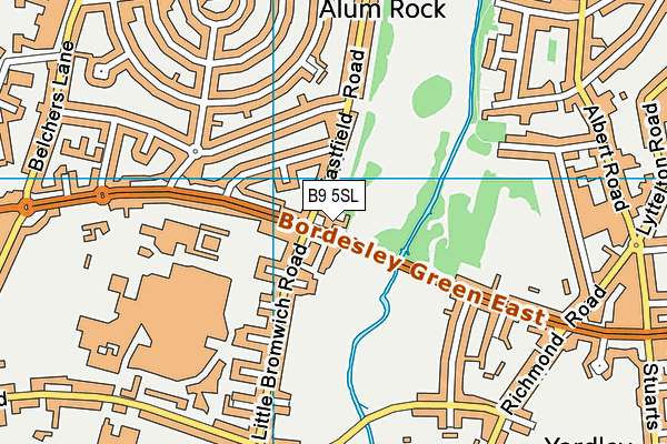 B9 5SL map - OS VectorMap District (Ordnance Survey)