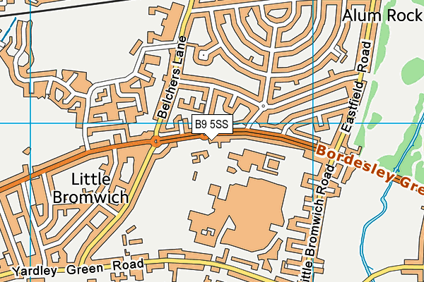 B9 5SS map - OS VectorMap District (Ordnance Survey)