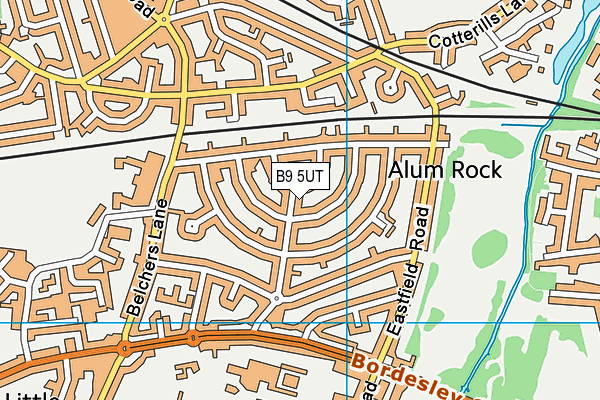 B9 5UT map - OS VectorMap District (Ordnance Survey)