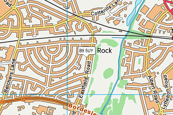 B9 5UY map - OS VectorMap District (Ordnance Survey)