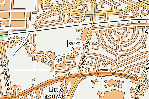 Saltley Wellbeing Centre map (B9 5YD) - OS VectorMap District (Ordnance Survey)