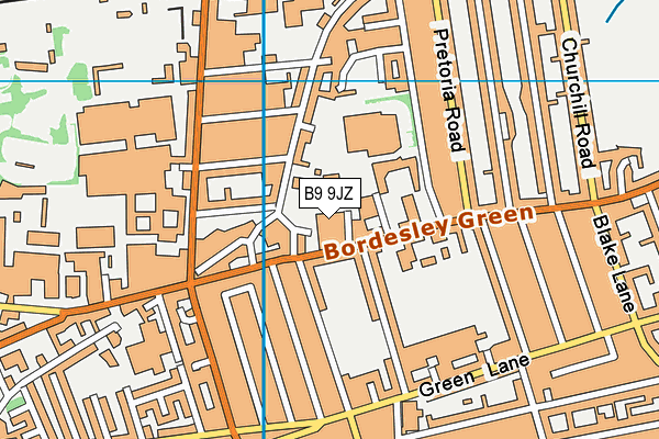 B9 9JZ map - OS VectorMap District (Ordnance Survey)