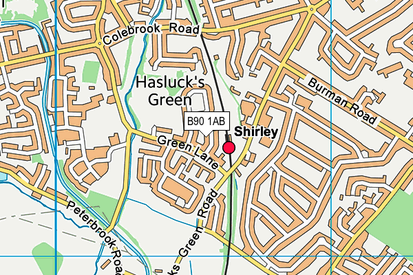 B90 1AB map - OS VectorMap District (Ordnance Survey)