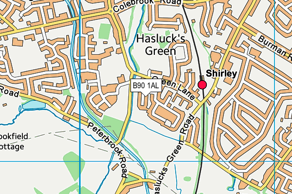 B90 1AL map - OS VectorMap District (Ordnance Survey)