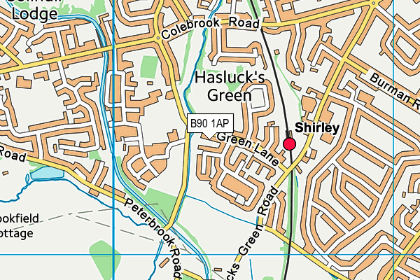 B90 1AP map - OS VectorMap District (Ordnance Survey)