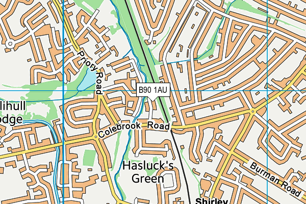 B90 1AU map - OS VectorMap District (Ordnance Survey)