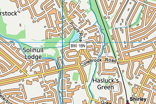 B90 1BN map - OS VectorMap District (Ordnance Survey)