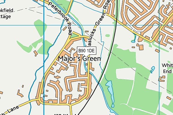 B90 1DE map - OS VectorMap District (Ordnance Survey)