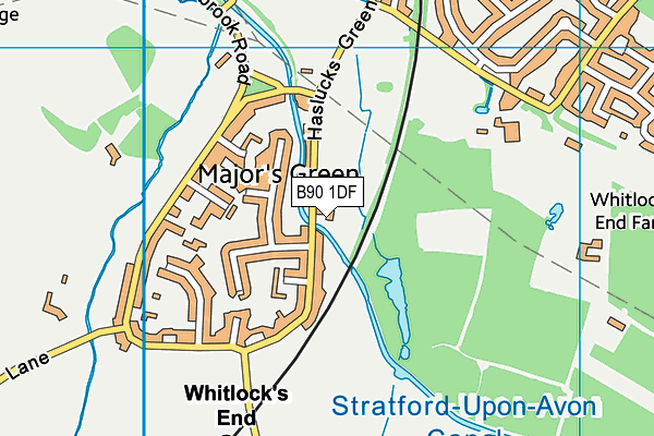 B90 1DF map - OS VectorMap District (Ordnance Survey)