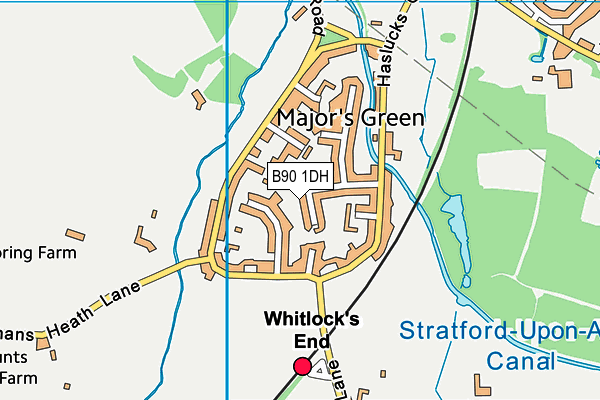 B90 1DH map - OS VectorMap District (Ordnance Survey)