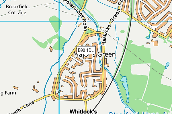 B90 1DL map - OS VectorMap District (Ordnance Survey)