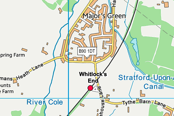 B90 1DT map - OS VectorMap District (Ordnance Survey)