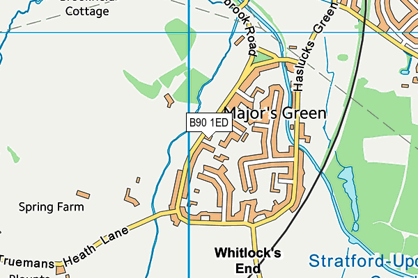 B90 1ED map - OS VectorMap District (Ordnance Survey)