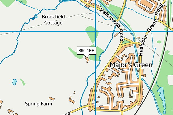 B90 1EE map - OS VectorMap District (Ordnance Survey)