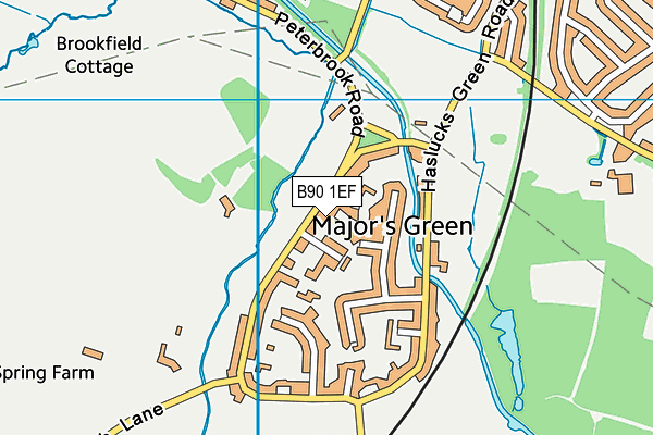 B90 1EF map - OS VectorMap District (Ordnance Survey)