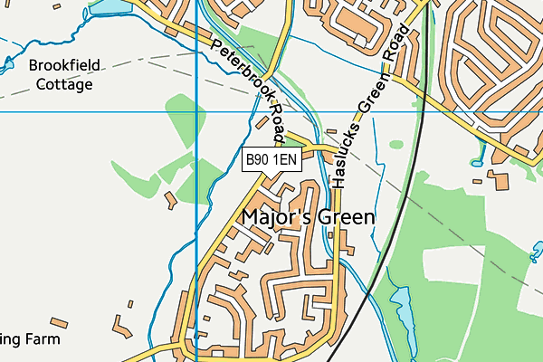 B90 1EN map - OS VectorMap District (Ordnance Survey)