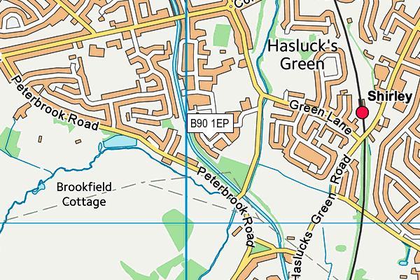 B90 1EP map - OS VectorMap District (Ordnance Survey)