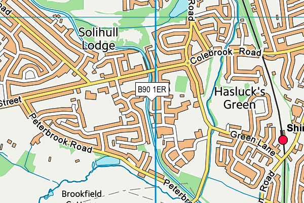 B90 1ER map - OS VectorMap District (Ordnance Survey)