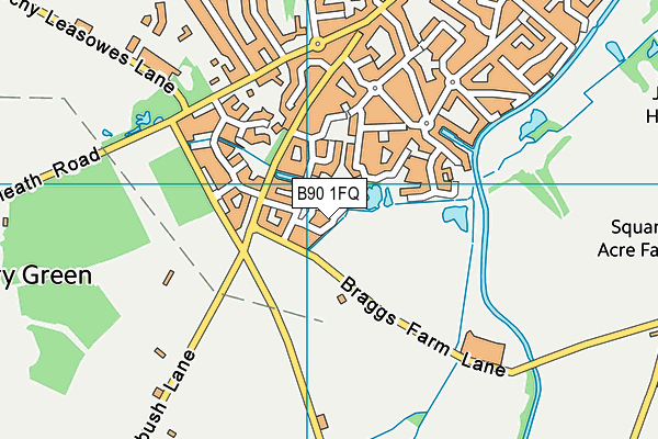 B90 1FQ map - OS VectorMap District (Ordnance Survey)