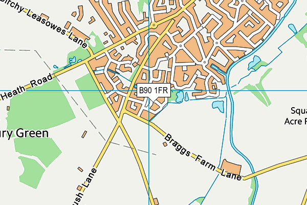 B90 1FR map - OS VectorMap District (Ordnance Survey)