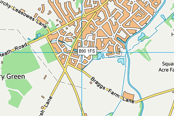 B90 1FS map - OS VectorMap District (Ordnance Survey)