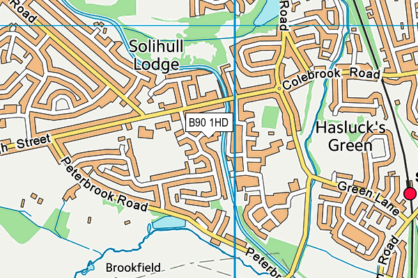B90 1HD map - OS VectorMap District (Ordnance Survey)