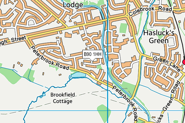 B90 1HH map - OS VectorMap District (Ordnance Survey)