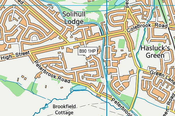 B90 1HP map - OS VectorMap District (Ordnance Survey)