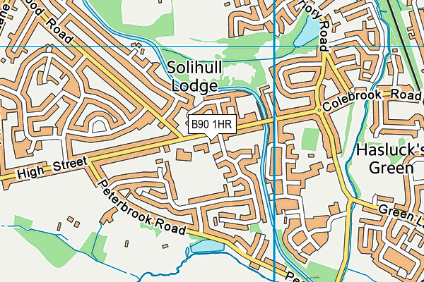 Peterbrook Primary School map (B90 1HR) - OS VectorMap District (Ordnance Survey)