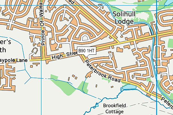 B90 1HT map - OS VectorMap District (Ordnance Survey)