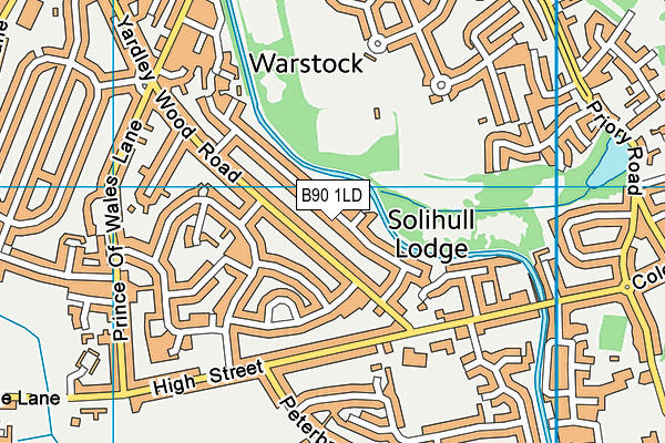 B90 1LD map - OS VectorMap District (Ordnance Survey)
