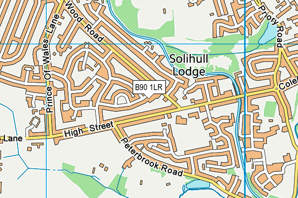 B90 1LR map - OS VectorMap District (Ordnance Survey)