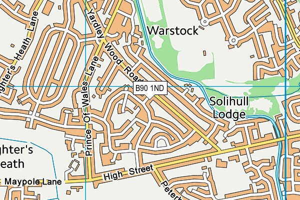 B90 1ND map - OS VectorMap District (Ordnance Survey)