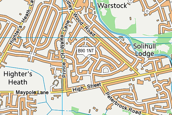 B90 1NT map - OS VectorMap District (Ordnance Survey)