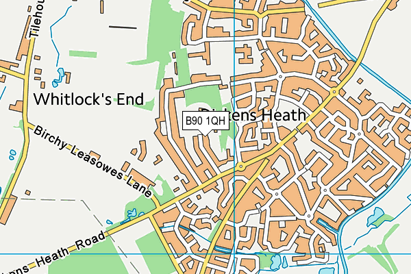 B90 1QH map - OS VectorMap District (Ordnance Survey)