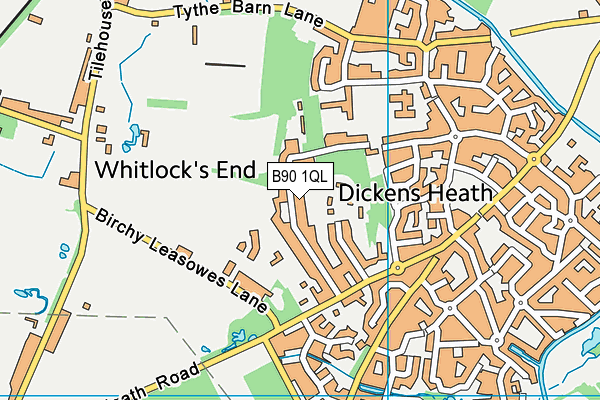 B90 1QL map - OS VectorMap District (Ordnance Survey)