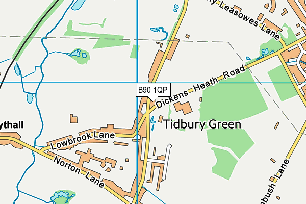 B90 1QP map - OS VectorMap District (Ordnance Survey)