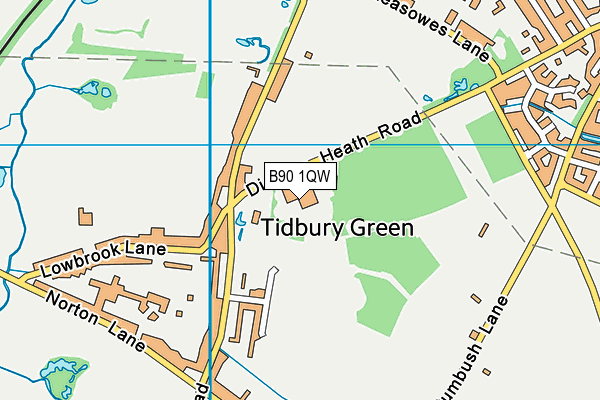 Tidbury Green School map (B90 1QW) - OS VectorMap District (Ordnance Survey)