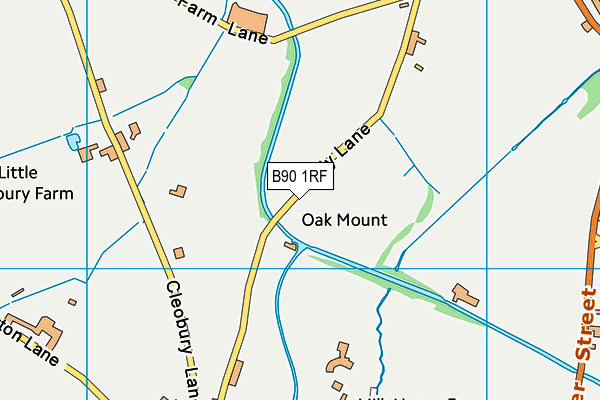 B90 1RF map - OS VectorMap District (Ordnance Survey)