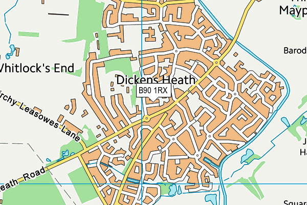 B90 1RX map - OS VectorMap District (Ordnance Survey)