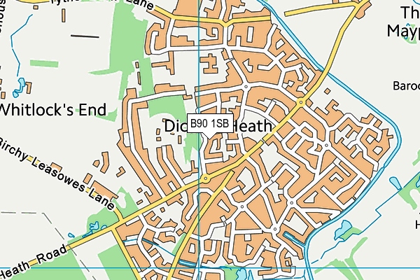 B90 1SB map - OS VectorMap District (Ordnance Survey)