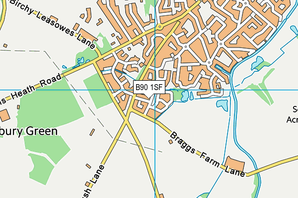 B90 1SF map - OS VectorMap District (Ordnance Survey)