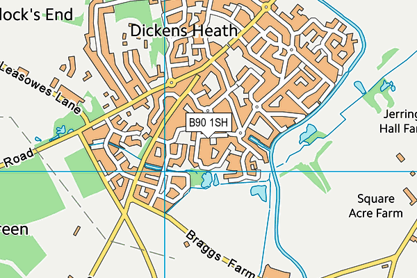 B90 1SH map - OS VectorMap District (Ordnance Survey)